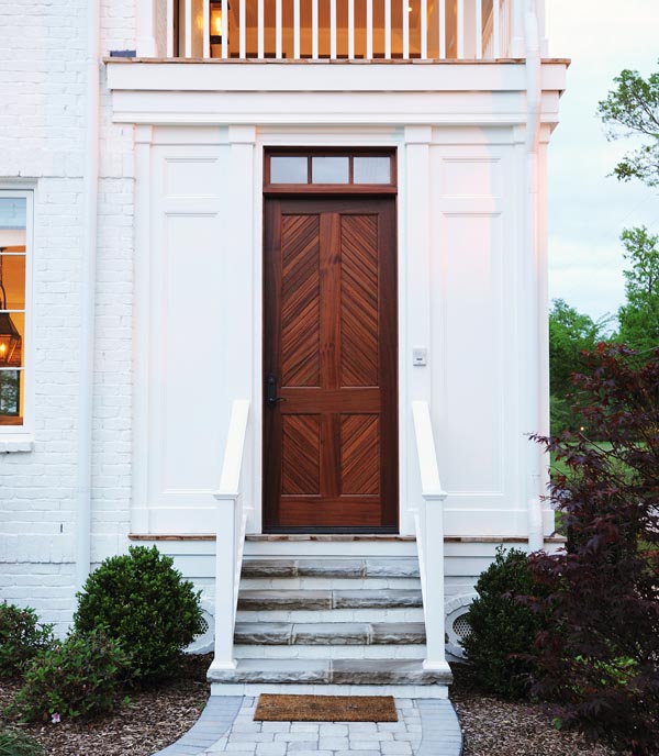 A beautiful welcoming front door in this southern belle of a home in Nashville, TN 